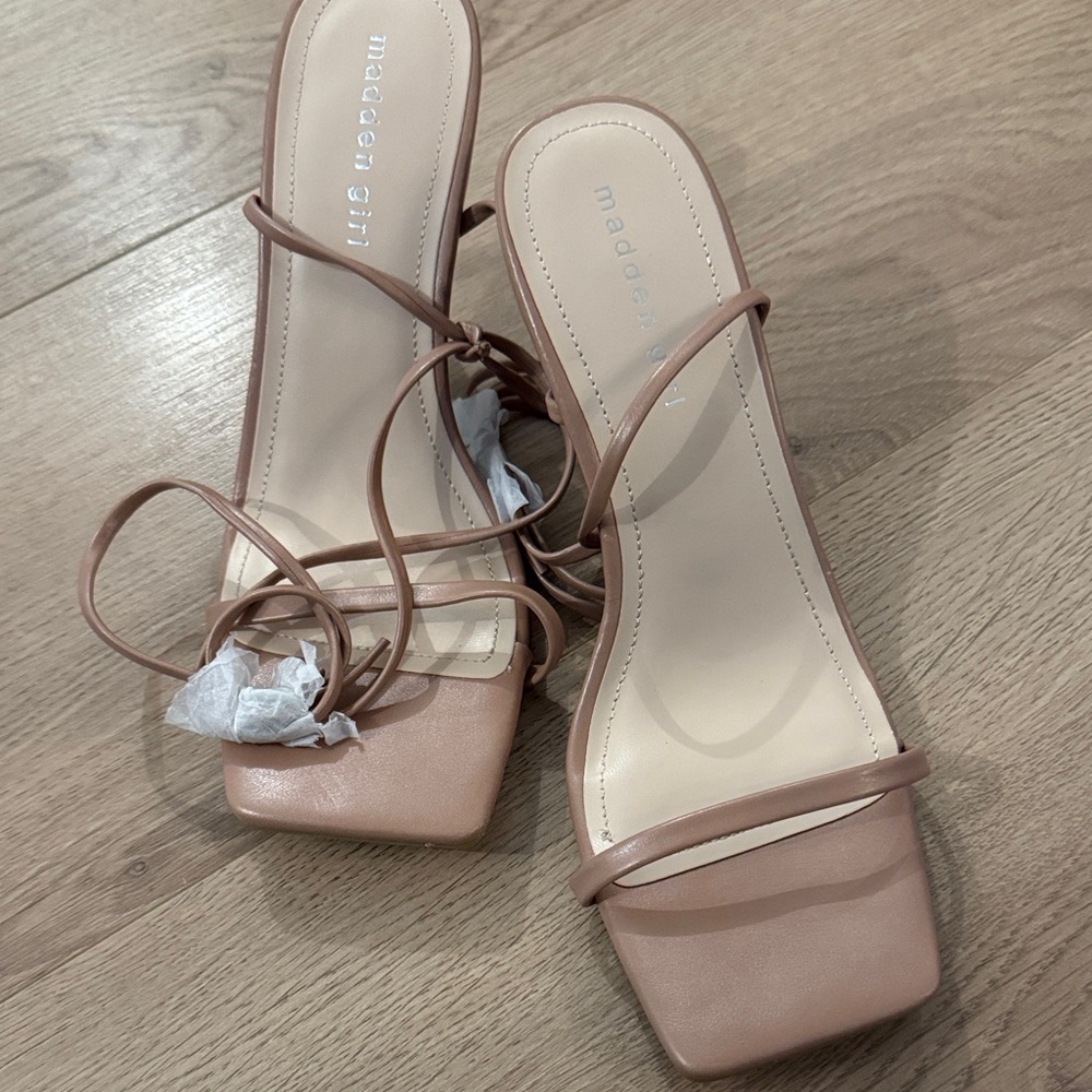 Madden Girl Nude Strappy Heels
